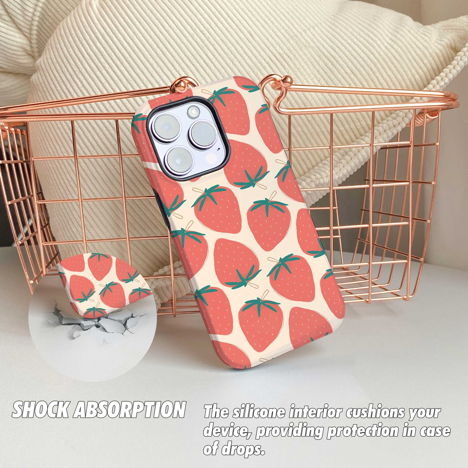 Kawaii Strawberry - Phone Case - Joylife Case