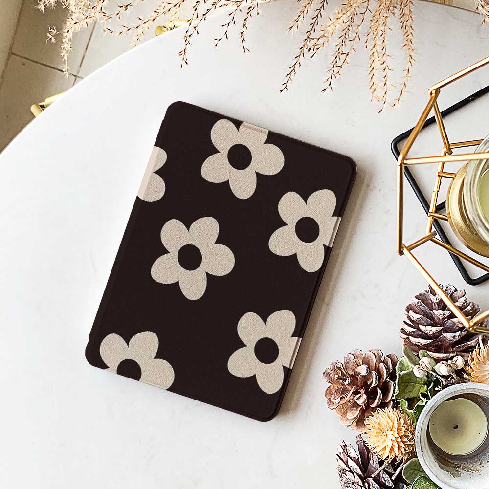 B&W Floral Simple - Kindle Case - Joylife Case