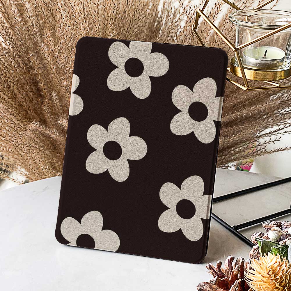 B&W Floral Simple - Kindle Case - Joylife Case