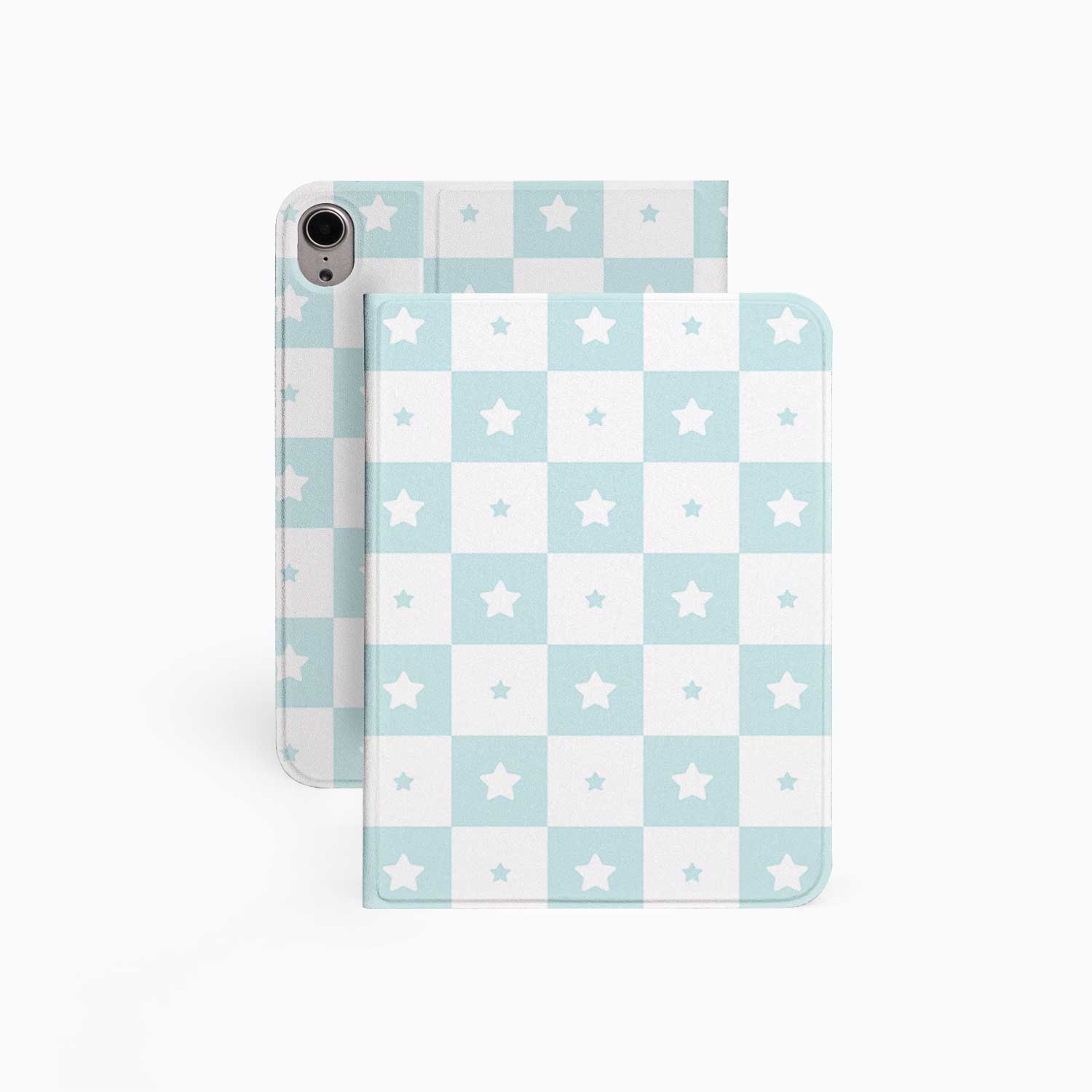 Star Check Blue- iPad Case - Joylife Case
