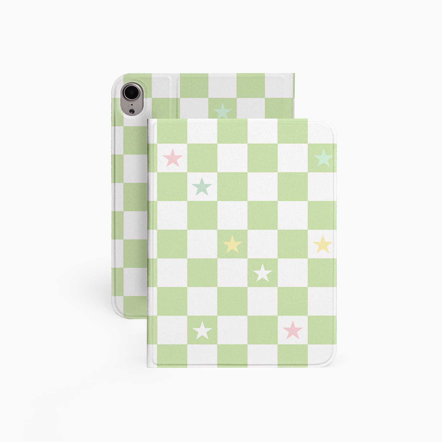 Star Check Green- iPad Case - Joylife Case