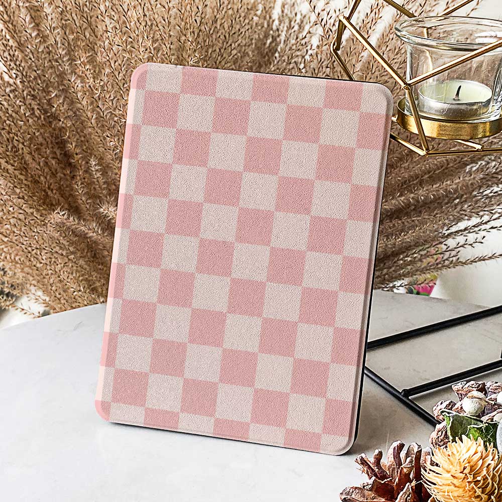 Pink Checkered - Kindle Case - Joylife Case