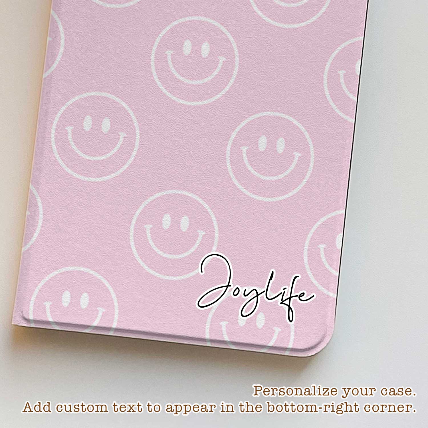 Smiley Cover Pink- iPad Case - Joylife Case