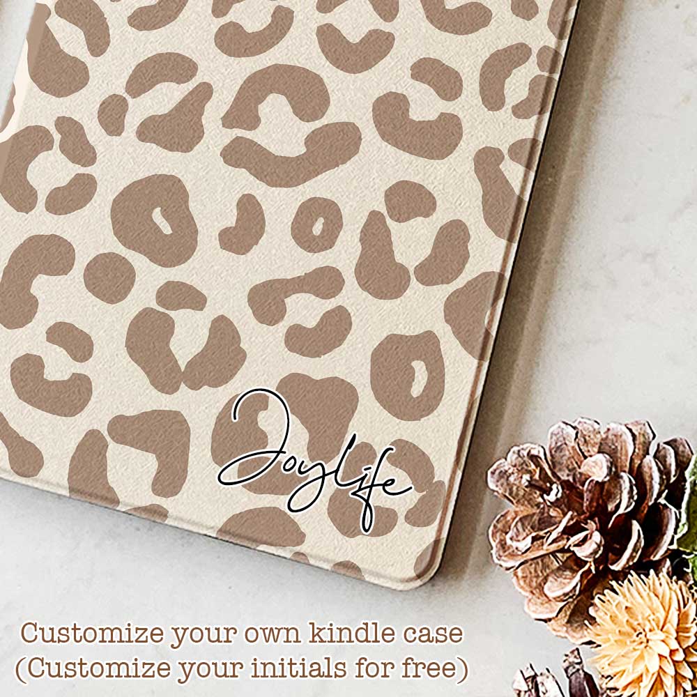 Leopard Kiss - Kindle Case - Khaki - Joylife Case