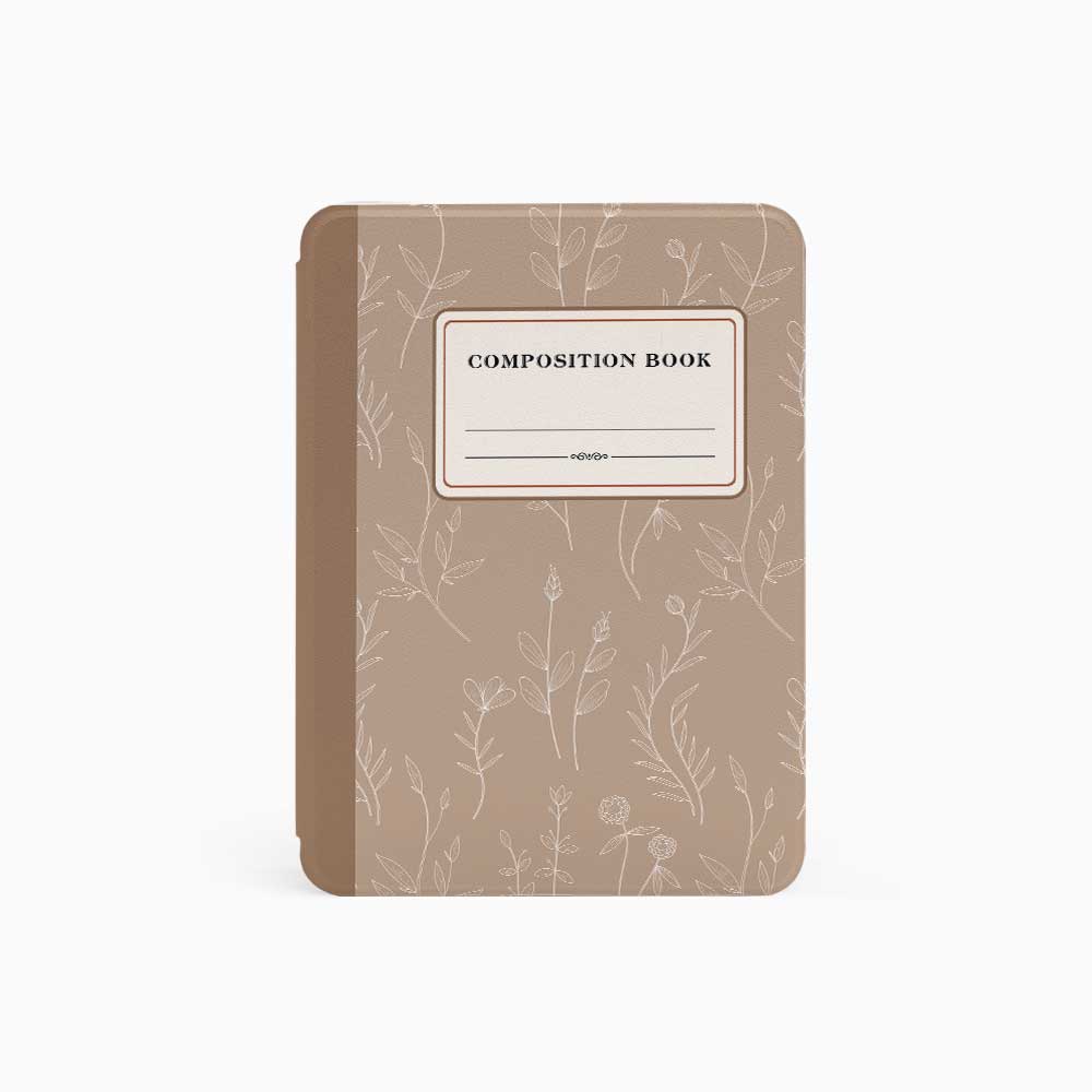 Brown Leafline Composition Book - Kindle Case - Joylife Case
