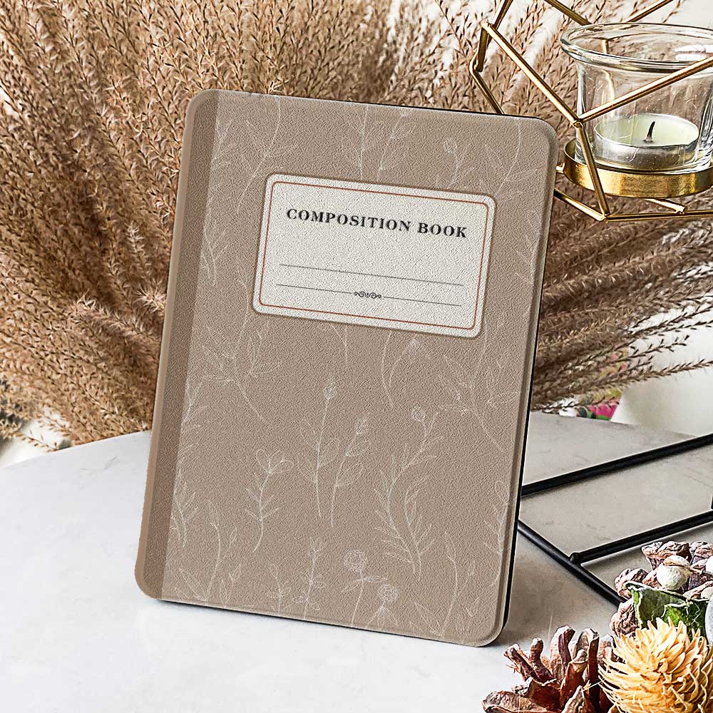 Brown Leafline Composition Book - Kindle Case - Joylife Case