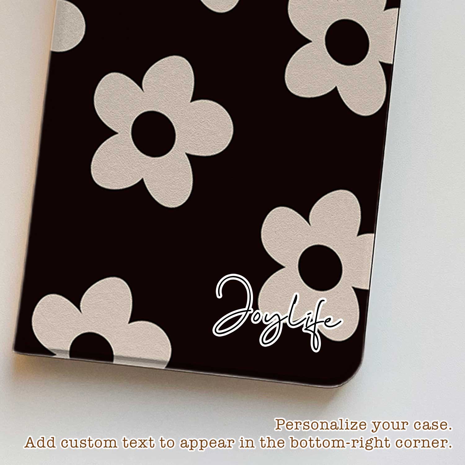 B&W Floral Simple - iPad Case - Joylife Case
