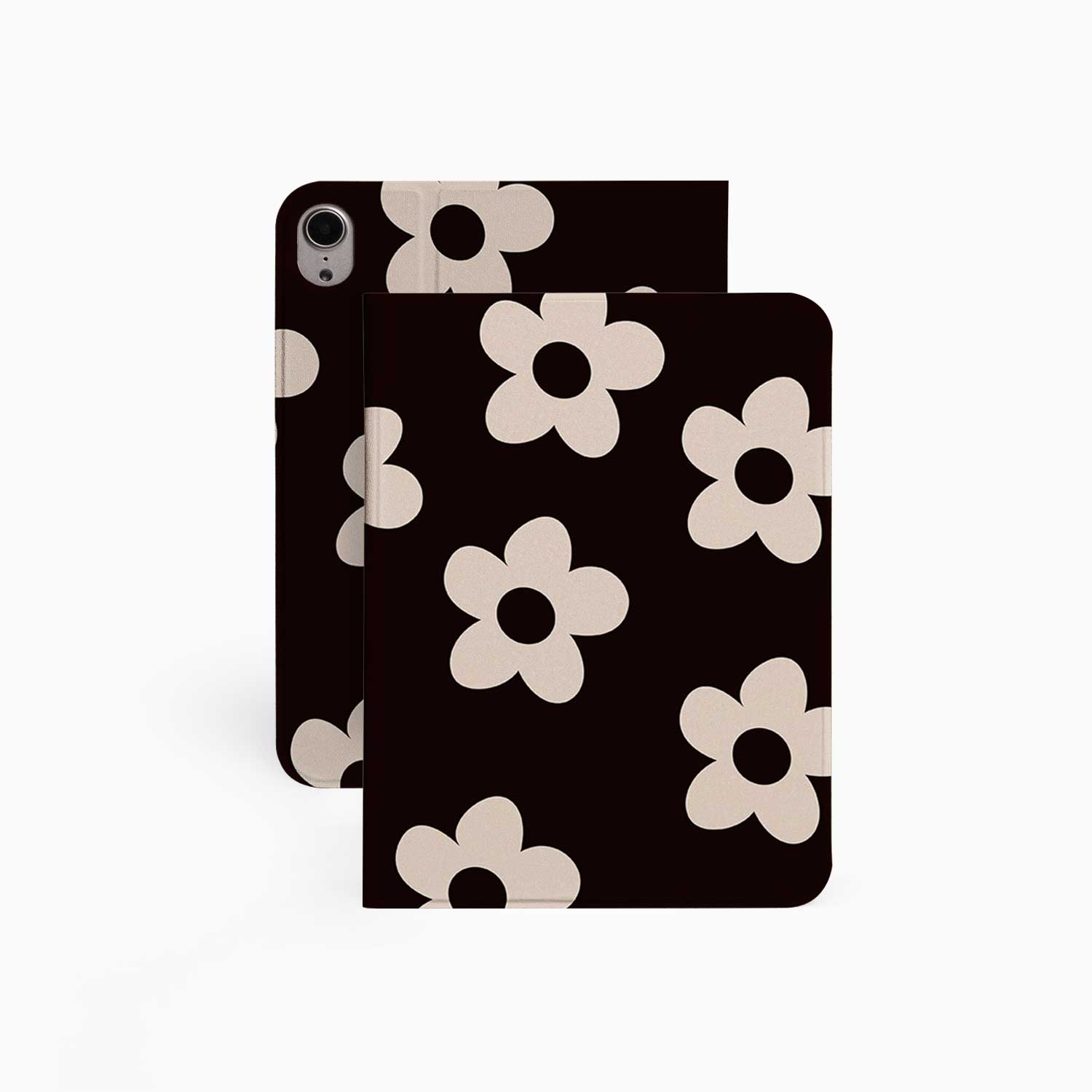 B&W Floral Simple - iPad Case - Joylife Case