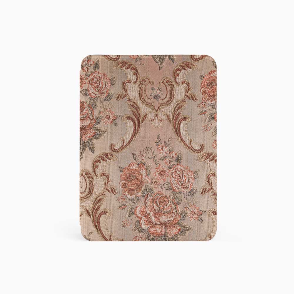 Antique-Petals-Kindle-case-delicate-hand-painted-florals-vintage-design-soft-earthy-palette-refined-taste.