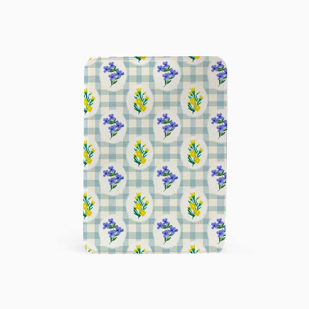 Gingham_&_Flowers Pattern - Kindle Case - Joylife Case