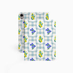 Gingham_&_Flowers Pattern - iPad Case - Joylife Case