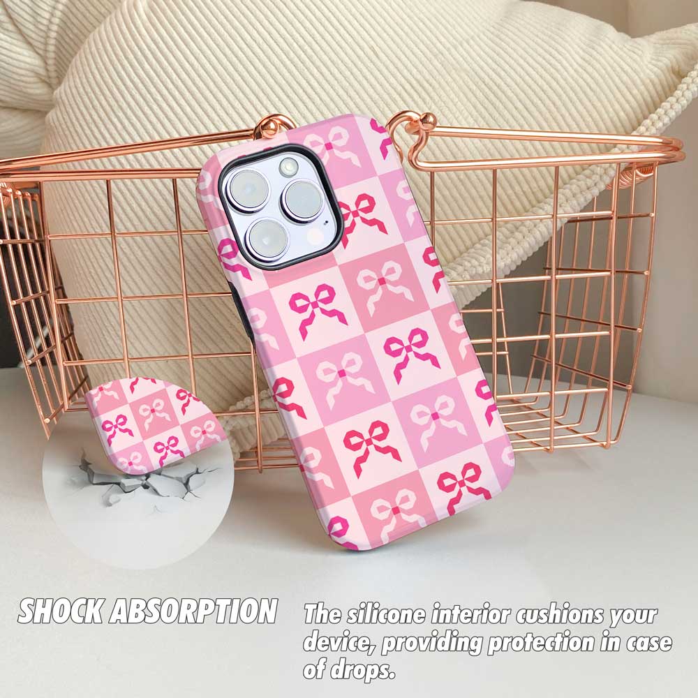 Pink Quilt Bow - iPhone Case - Joylife Case