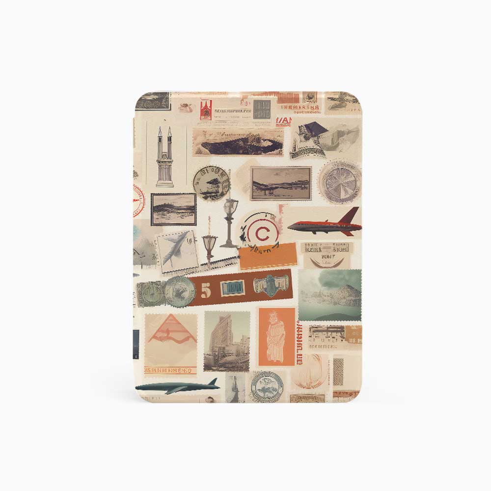 Step into a world of nostalgic exploration with the Postage Collage Kindle Cases Paperwhite.