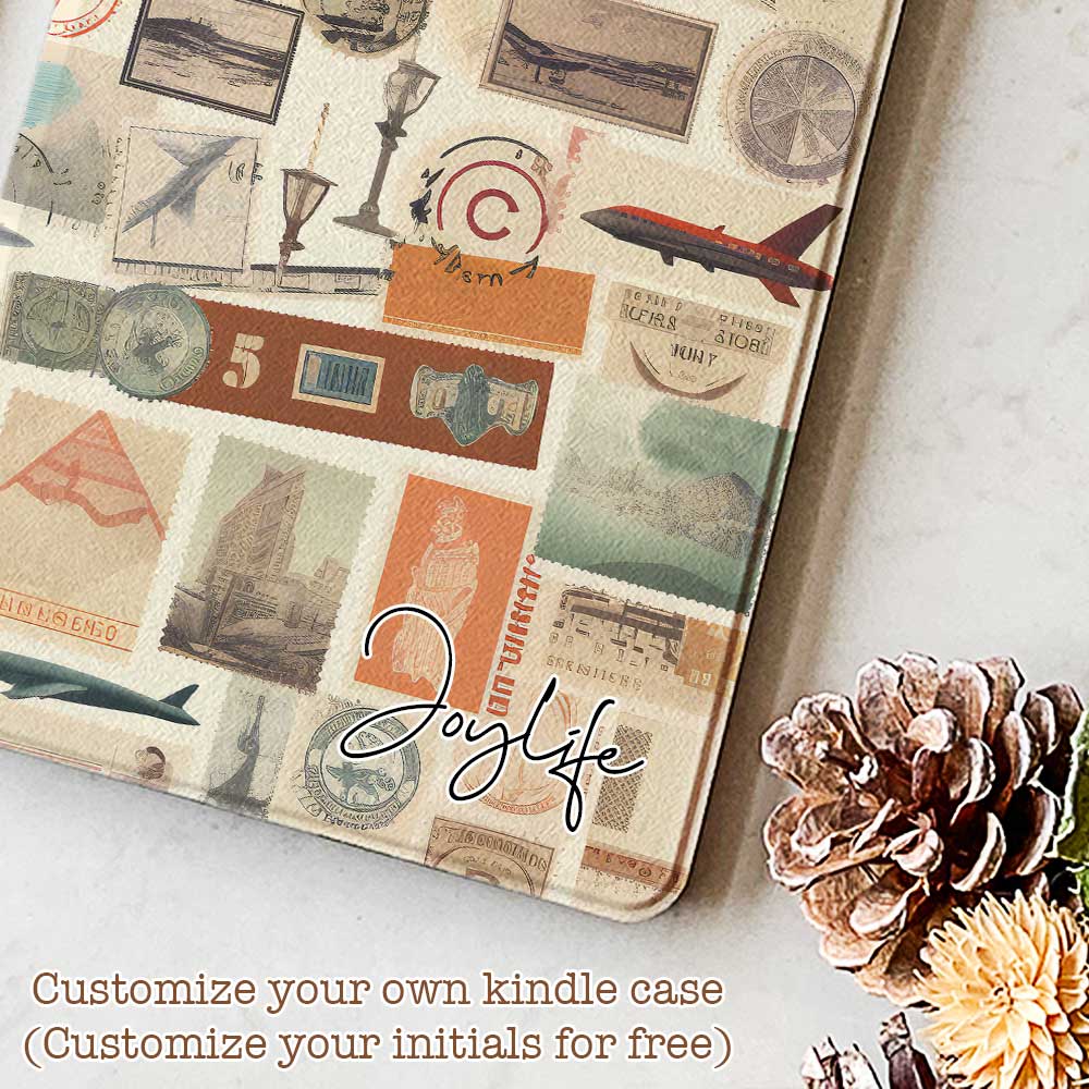 Step into a world of nostalgic exploration with the Postage Collage Kindle Cases Paperwhite.