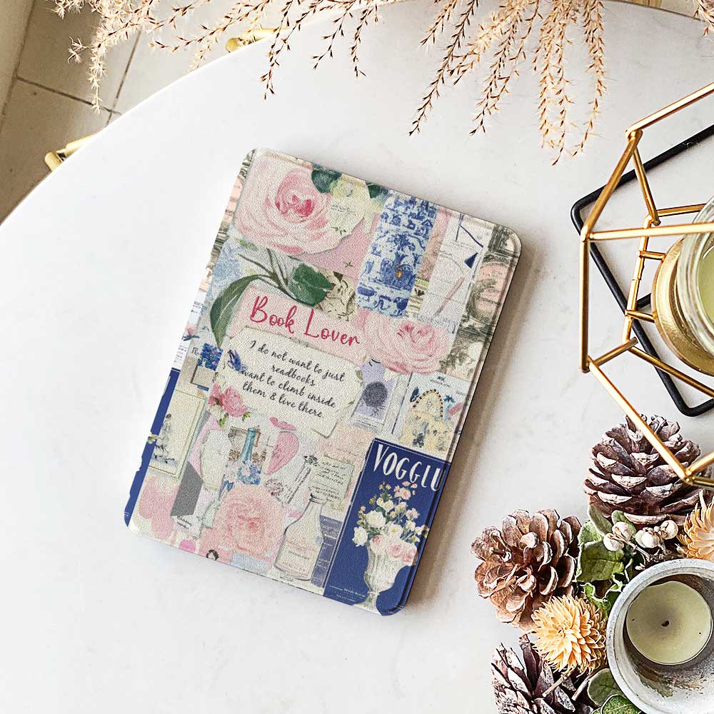 The Leather Kindle Case Rose Collage is ideal for Kindle users who want to combine a stylish, floral design with strong, long-lasting protection for their device.