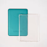 Teal case with a clear cover on a white background
