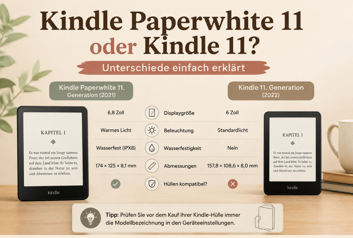 Kindle Paperwhite 11 oder Kindle 11. Generation: Was ist der Unterschied?