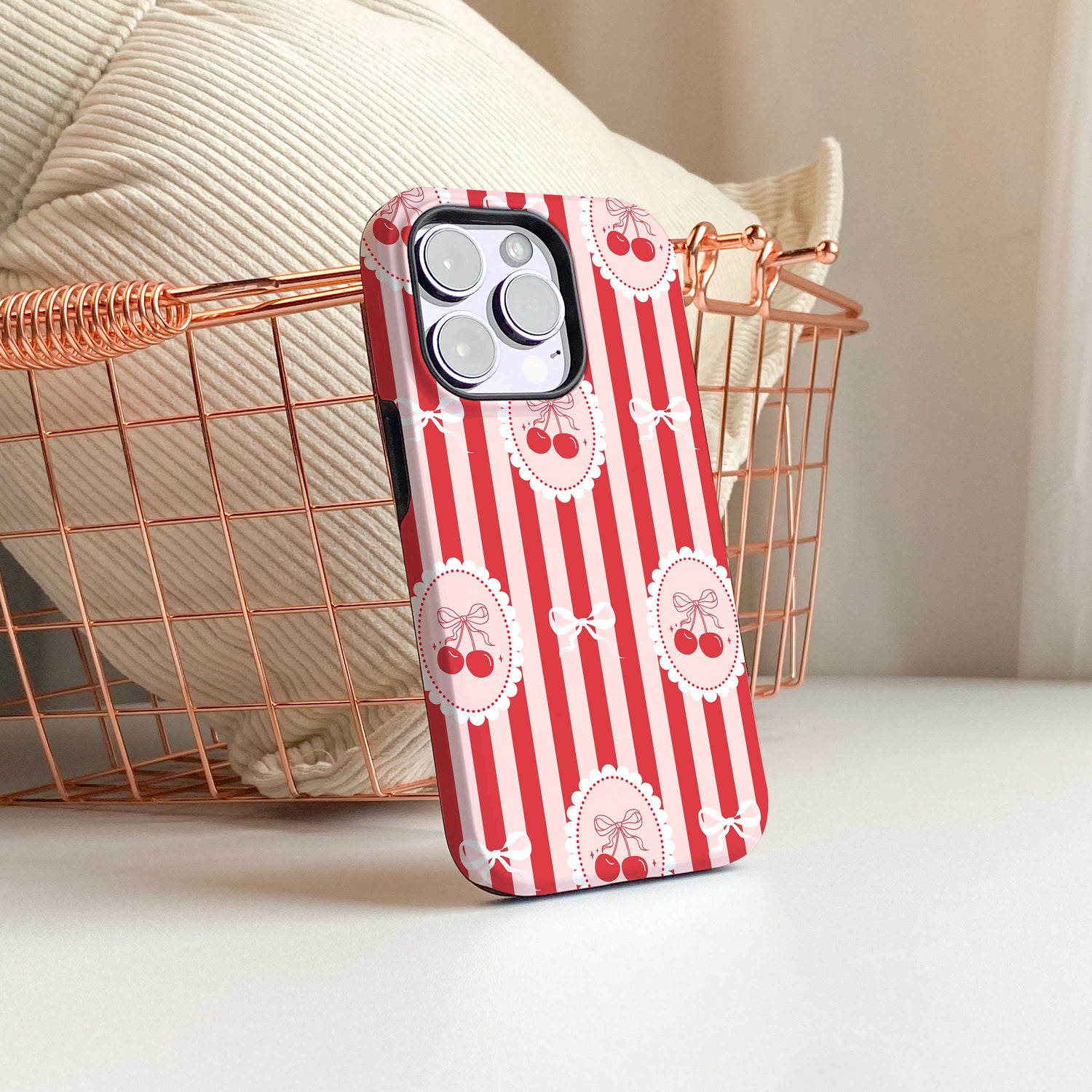 Cherry Stripe - Phone Case - Joylife Case