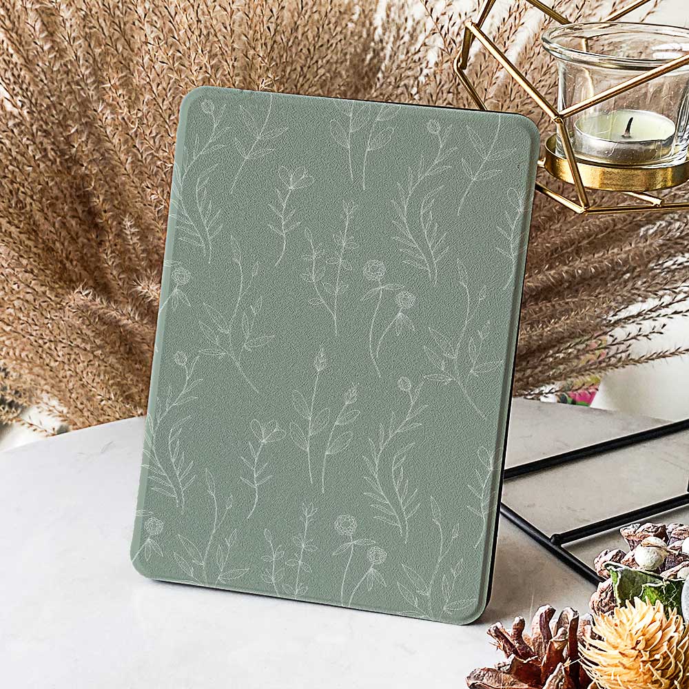 Art Deco Leafline - Kindle Case (Green)