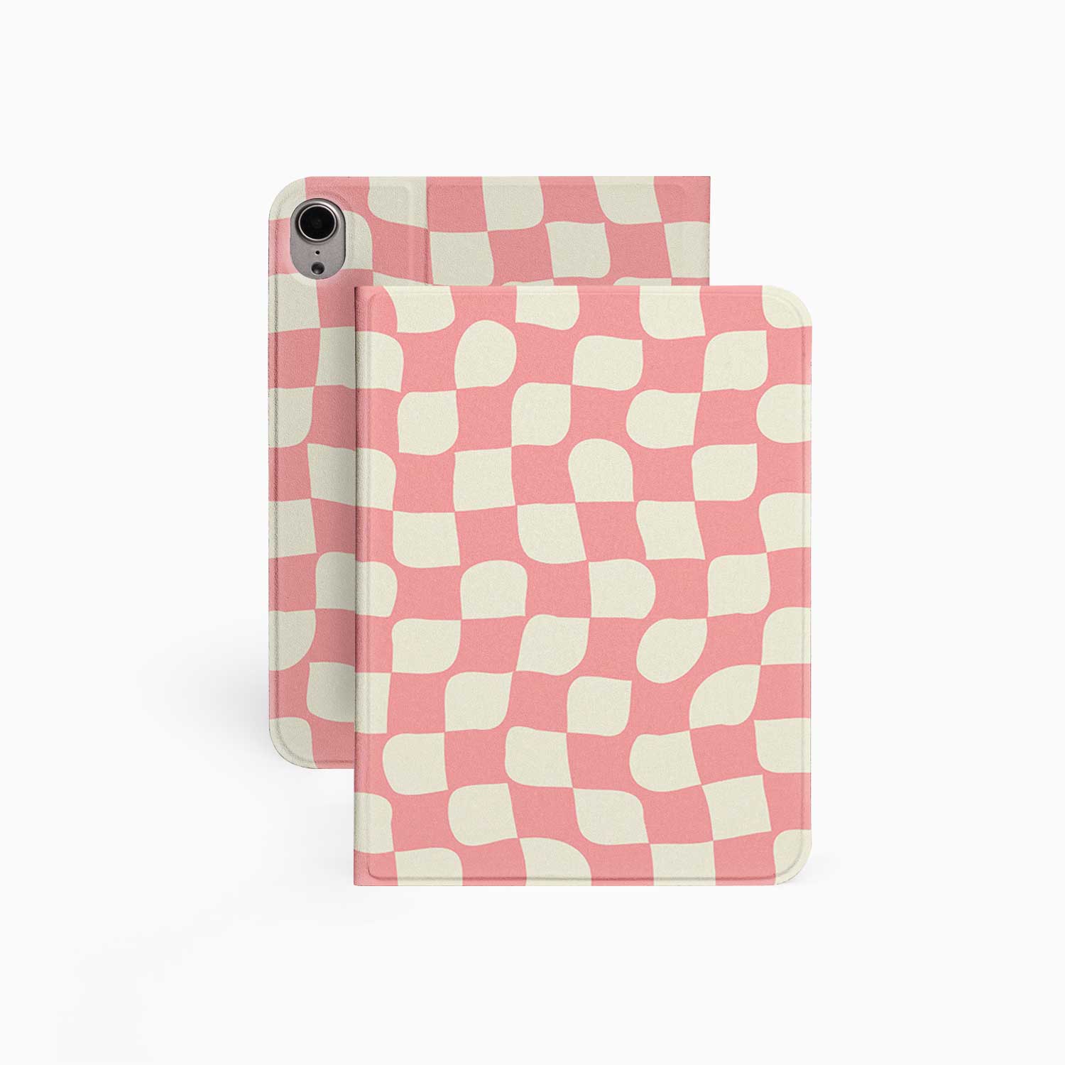 Checkered Swirl - iPad Case - Pink - Joylife Case