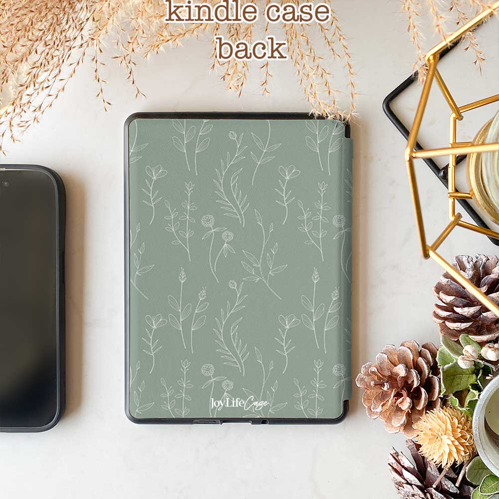 Art Deco Leafline - Kindle Case (Green)