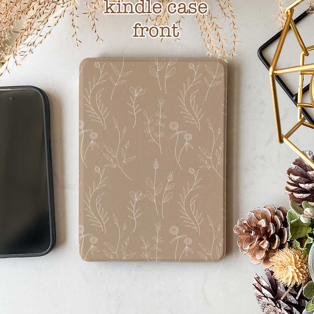 Art Deco Leafline - Kindle Case (Brown)