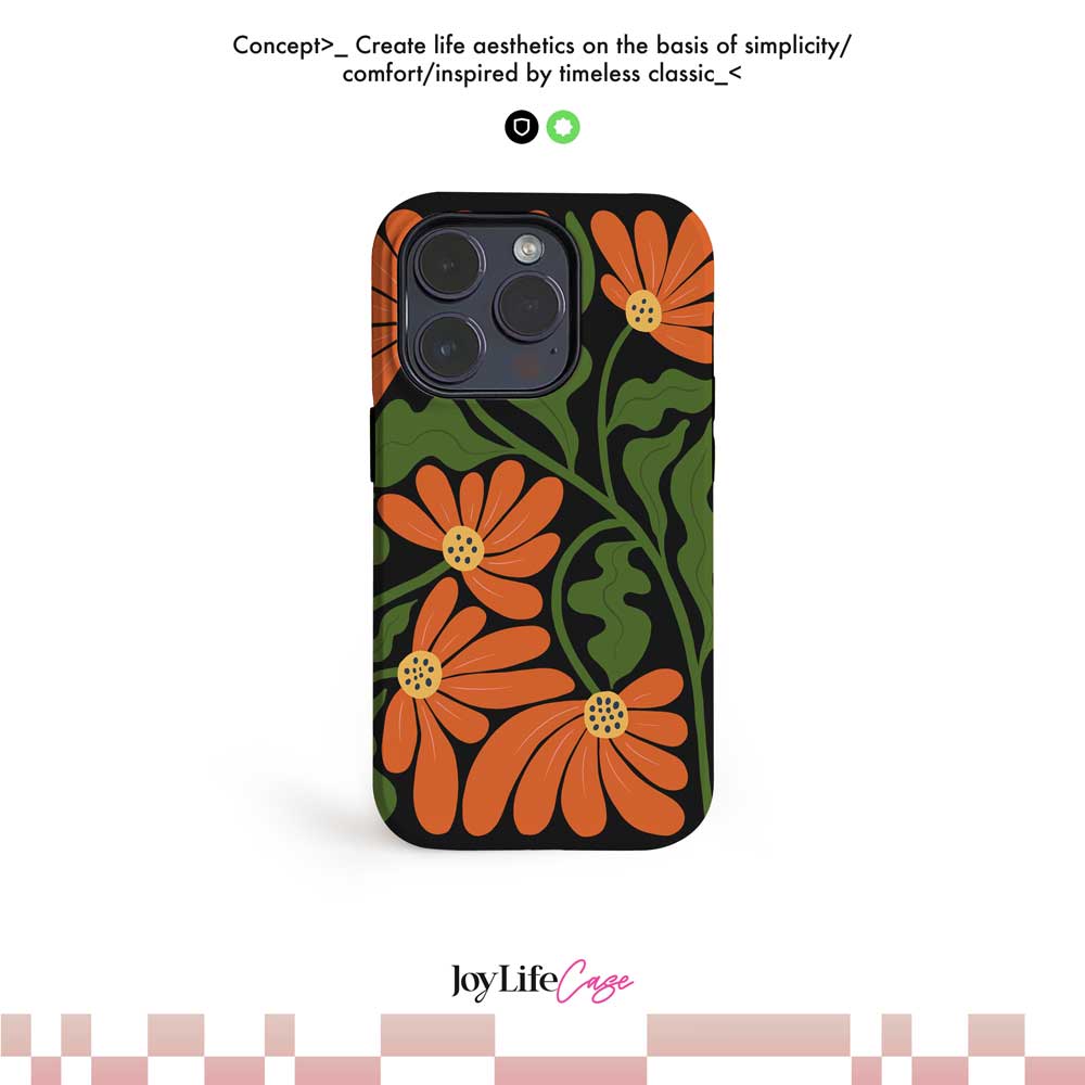 Petals Artwork - iPhone 15 Case(Black)