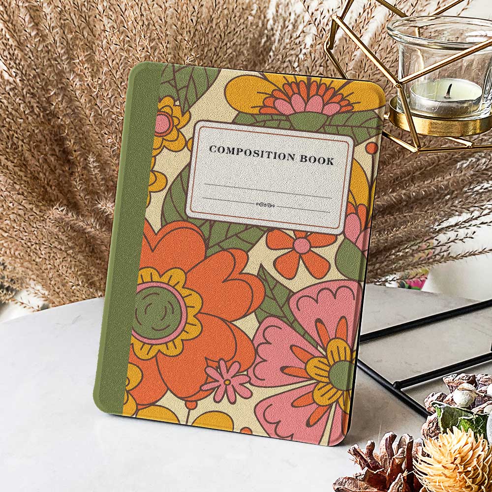 Floral Artwork Composition Book - Kindle Case