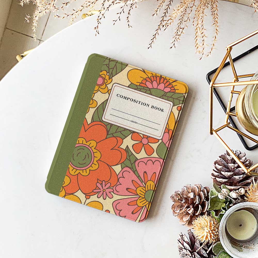 Floral Artwork Composition Book - Kindle Case
