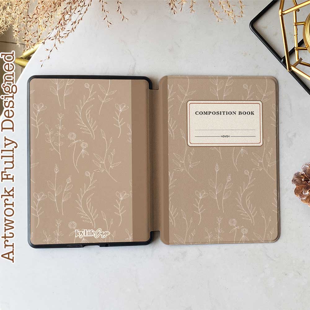 Brown Leafline Composition Book - Kindle Case