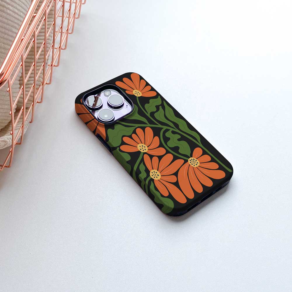 Petals Artwork - iPhone 15 Case(Black)