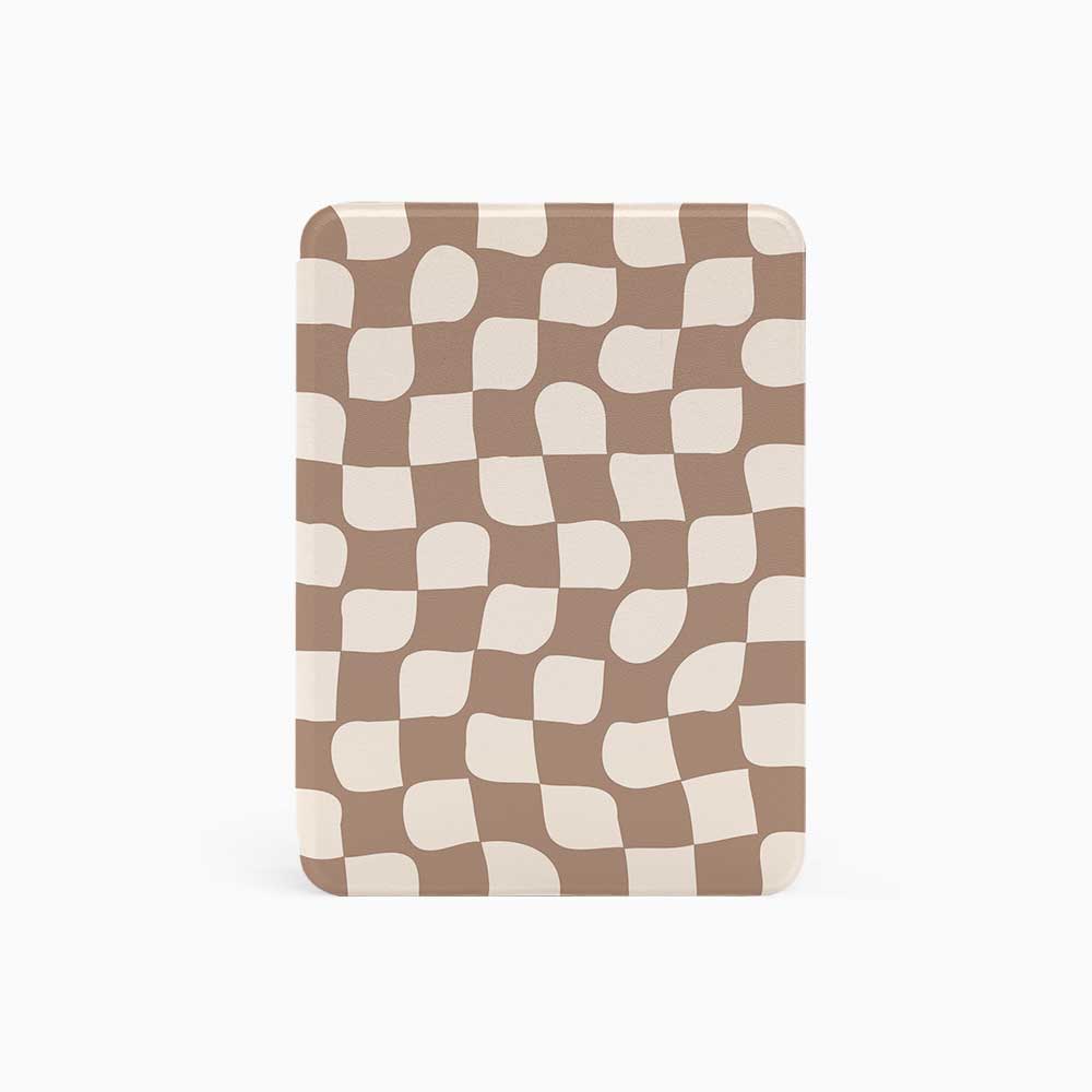 Checkered Swirl - Kindle Case - Choco - Joylife Case