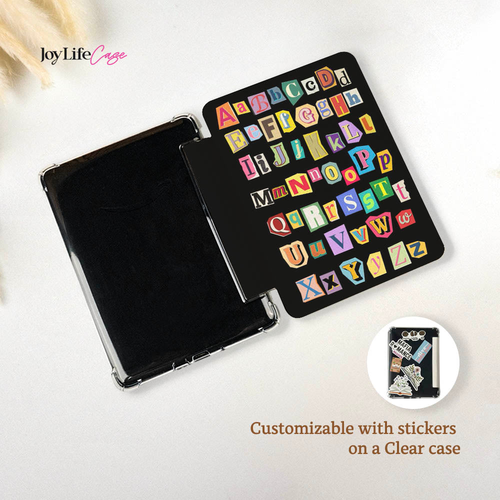 Black case with colorful letters on a white background, featuring the brand 'JoyLife Creations'.