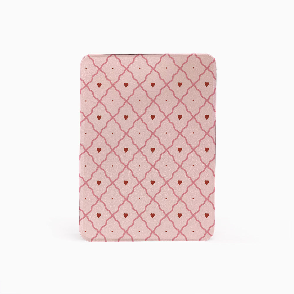 Blush Heart Lattice Kindle Case