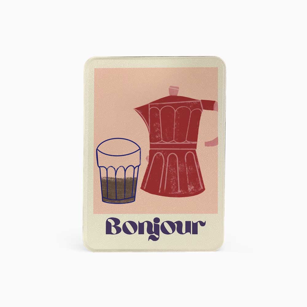 Bonjour Red Coffee Machine - Kindle Case
