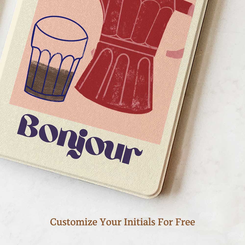 Bonjour Red Coffee Machine - Kindle Case