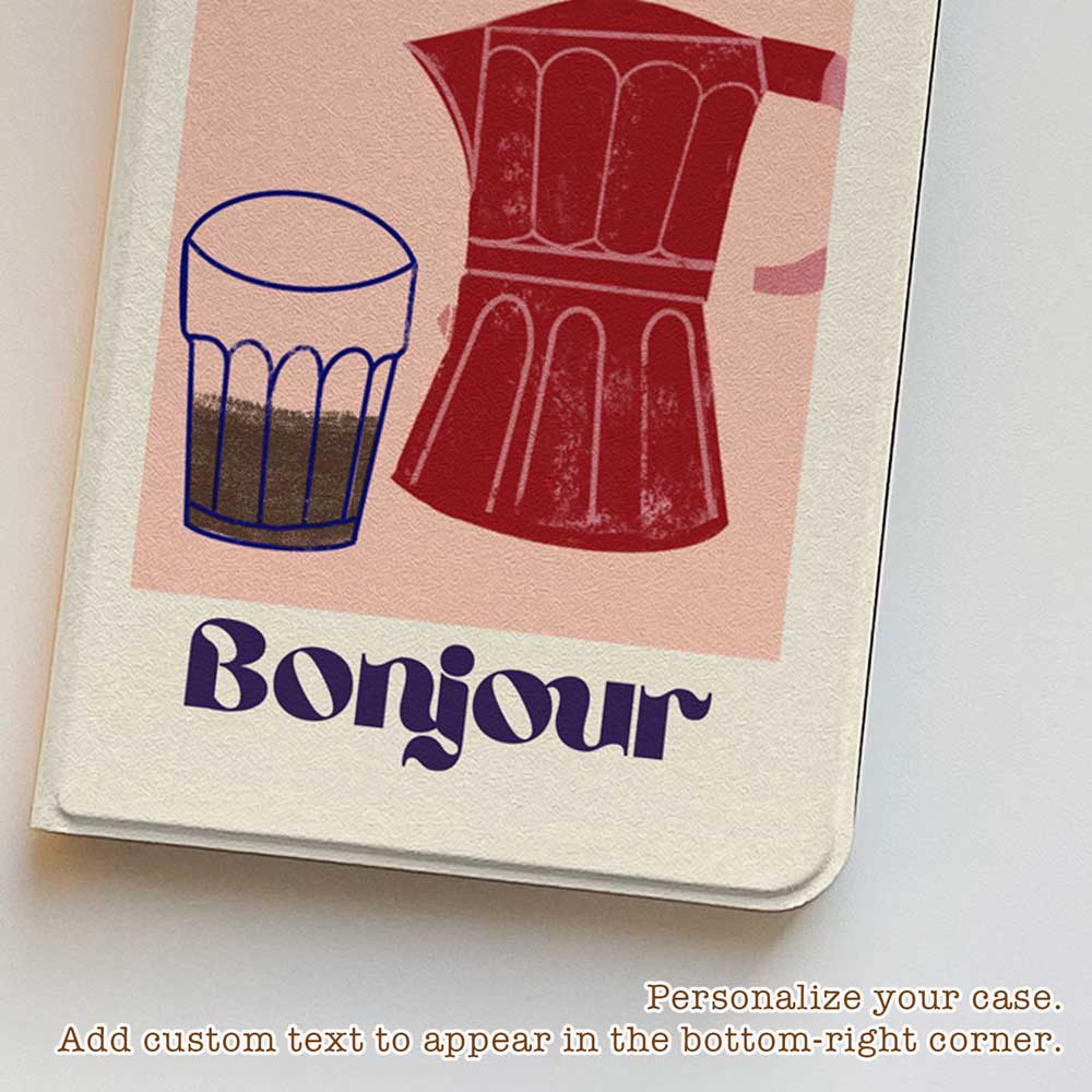 Bonjour Red Coffee Machine - iPad Case