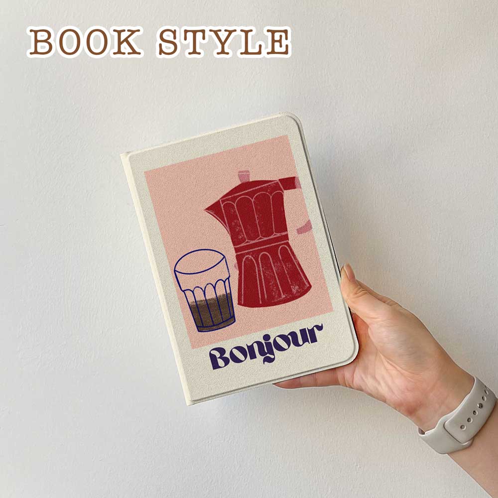 Bonjour Red Coffee Machine - iPad Case