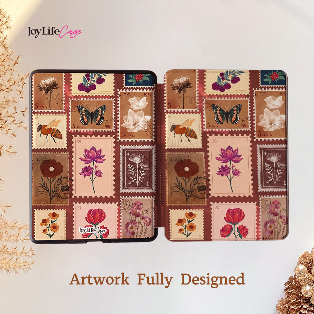 Botanical Stamps - Kindle Case