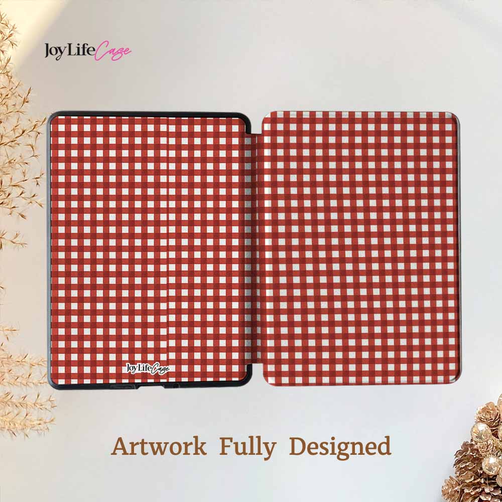 Crimson Plaid - Kindle Case