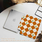Diamonds & Flowers - iPad Case Brown - Joylife Case