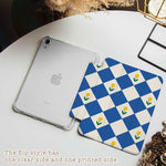 Diamonds & Flowers - iPad Case Blue - Joylife Case