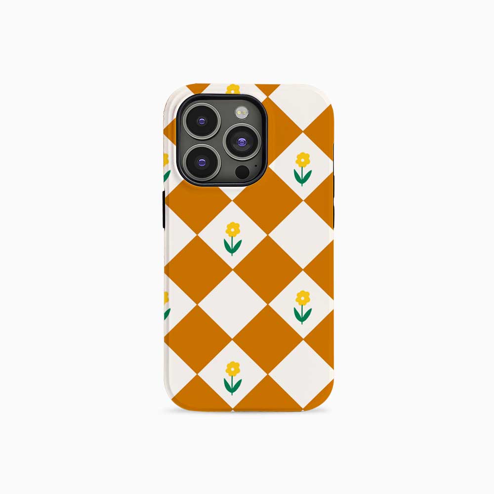 Diamonds & Flowers Brown - iPhone Case - Joylife Case