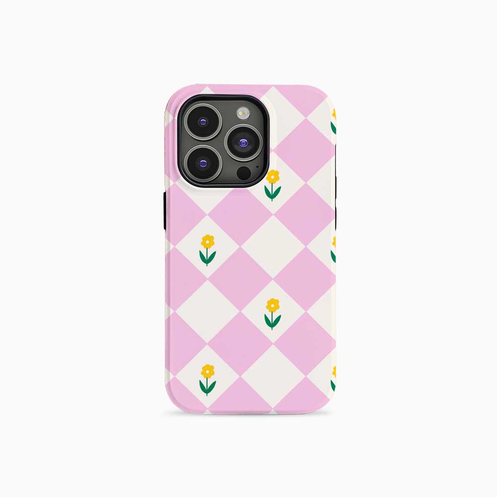 Diamonds & Flowers Pink - iPhone Case - Joylife Case