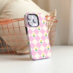 Diamonds & Flowers Pink - iPhone Case - Joylife Case