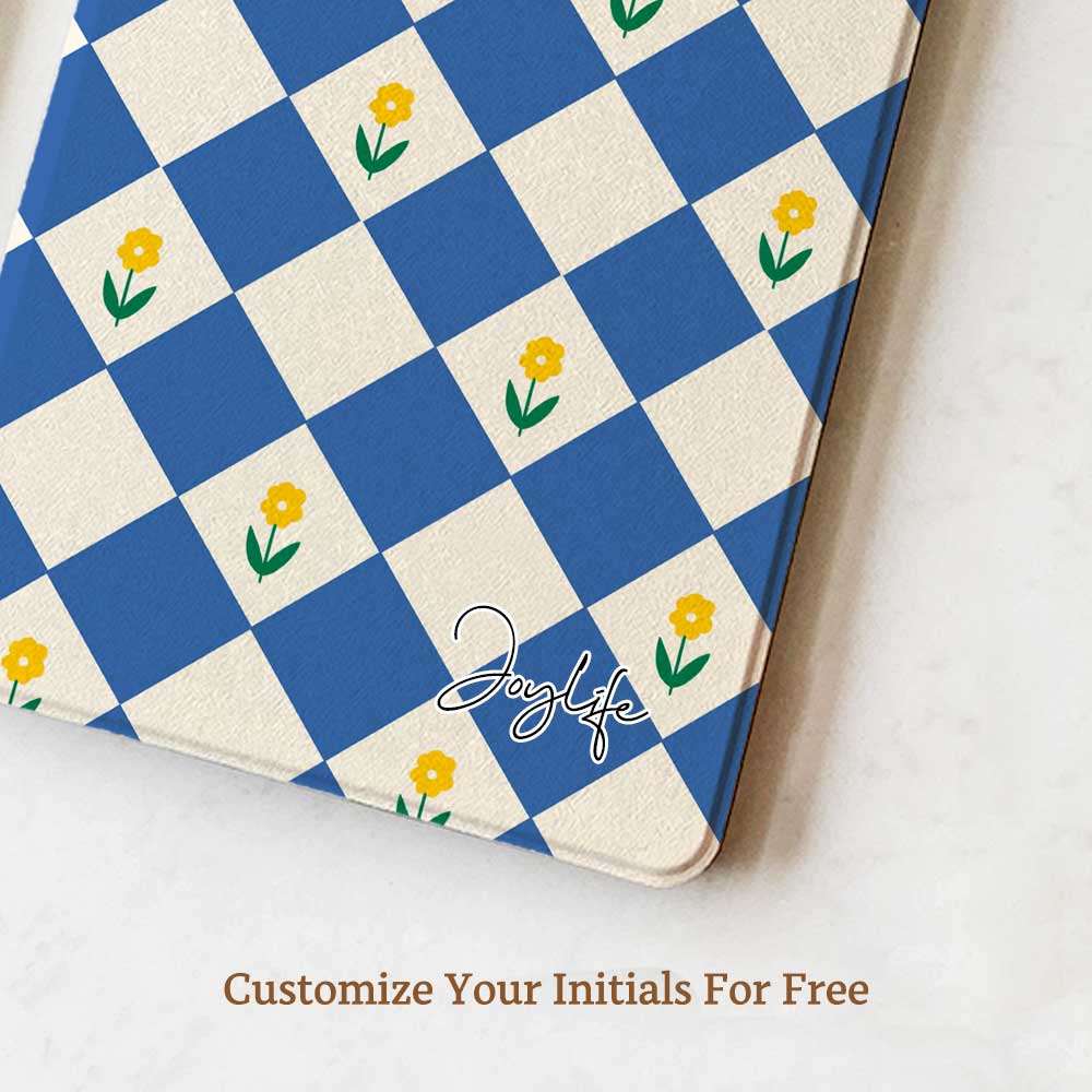 Diamonds & Flowers - Kindle Case Blue - Joylife Case