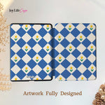 Diamonds & Flowers - Kindle Case Blue - Joylife Case