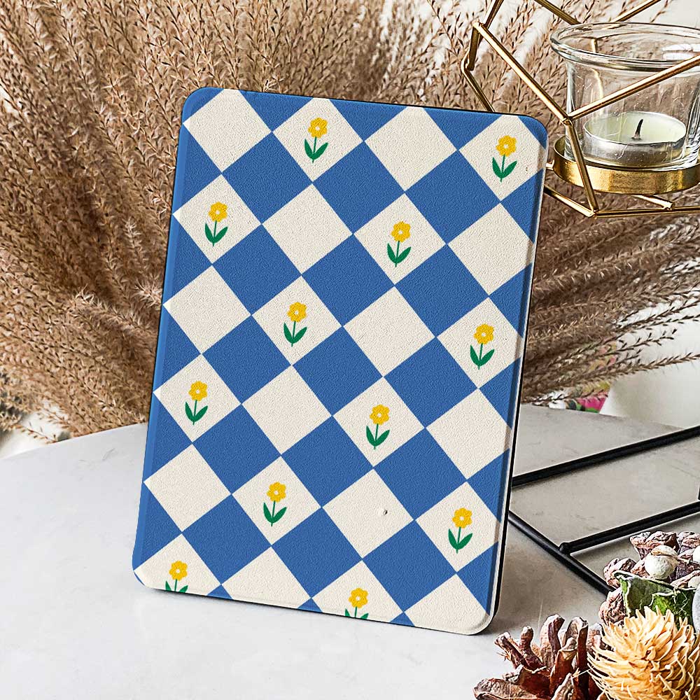 Diamonds & Flowers - Kindle Case Blue - Joylife Case