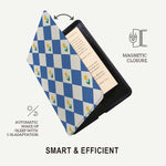 Diamonds & Flowers - Kindle Case Blue - Joylife Case