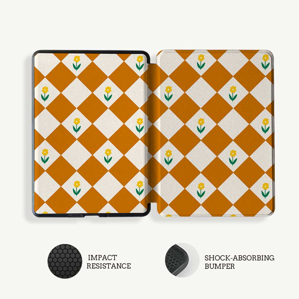 Diamonds & Flowers - Kindle Case Brown - Joylife Case